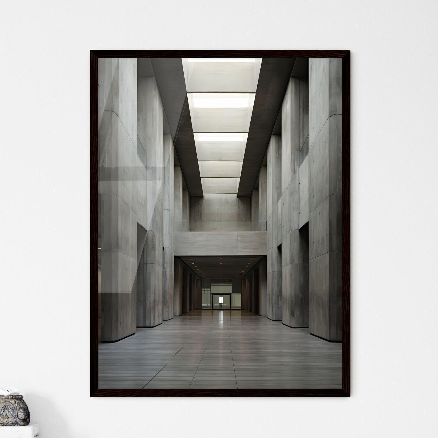 A Poster of Business center hall - A Large B - Framed Art Print