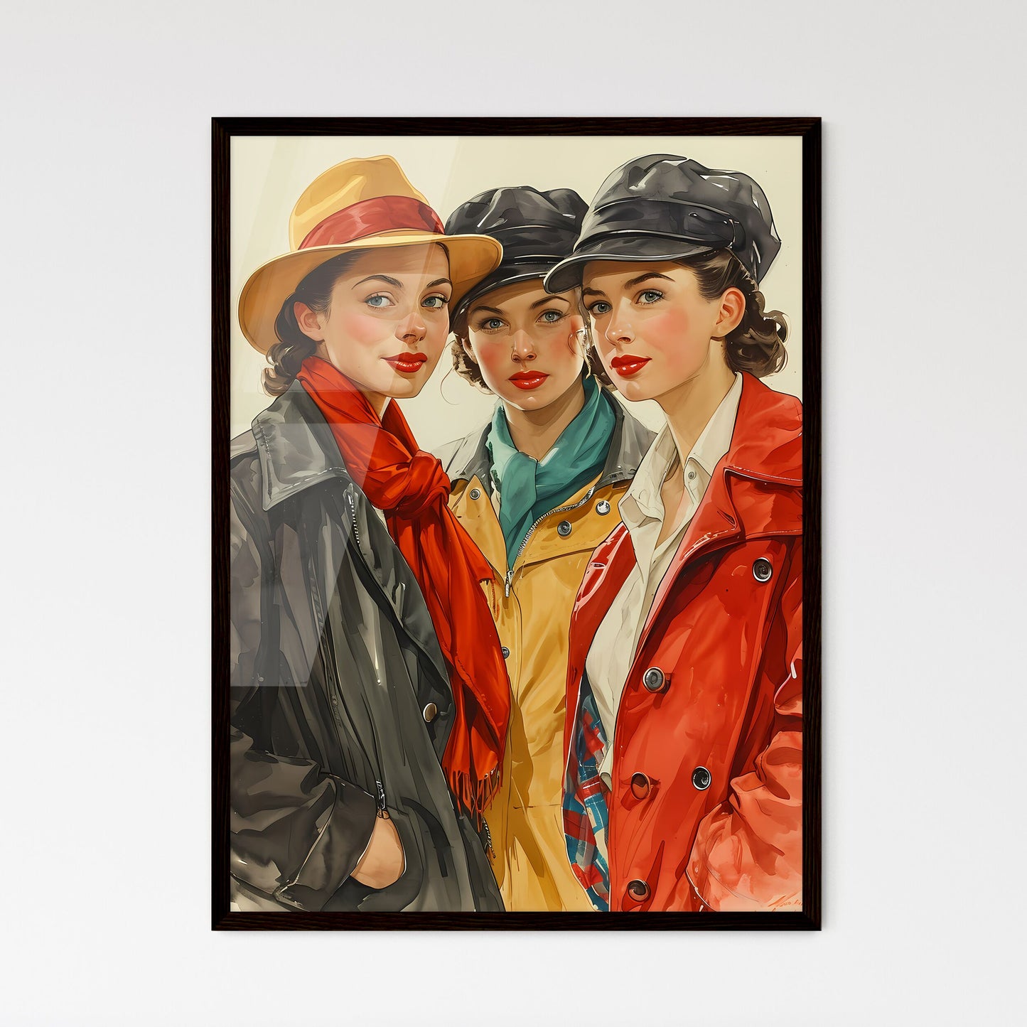 A Poster of vintage cut-out-and-keep fashion - Framed Art Print