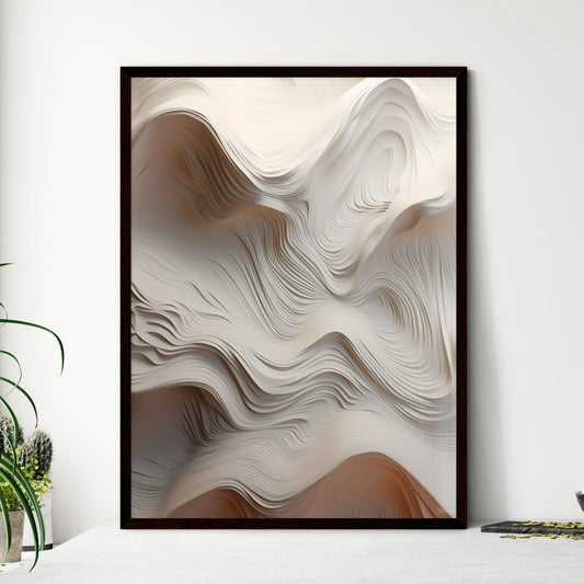 A Poster of handmade wall art - A White And  - Framed Art Print