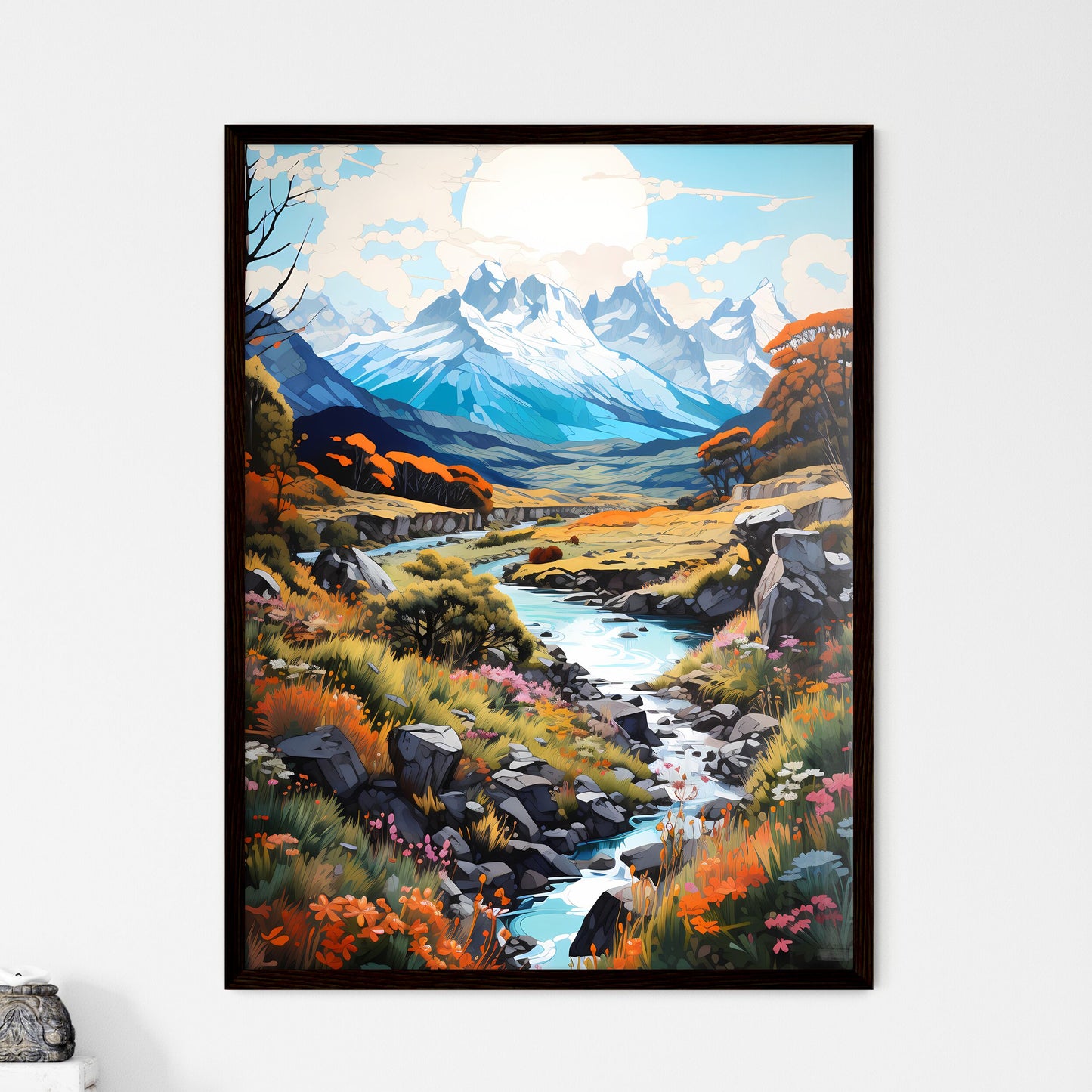 A Poster of Torres del Paine Natinal Park -  - Framed Art Print