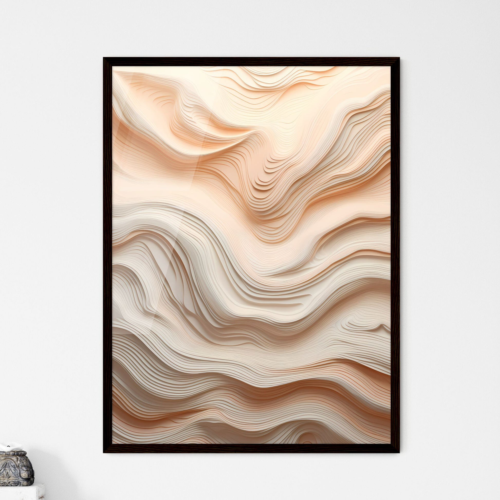A Poster of handmade wall art - A White And  - Framed Art Print
