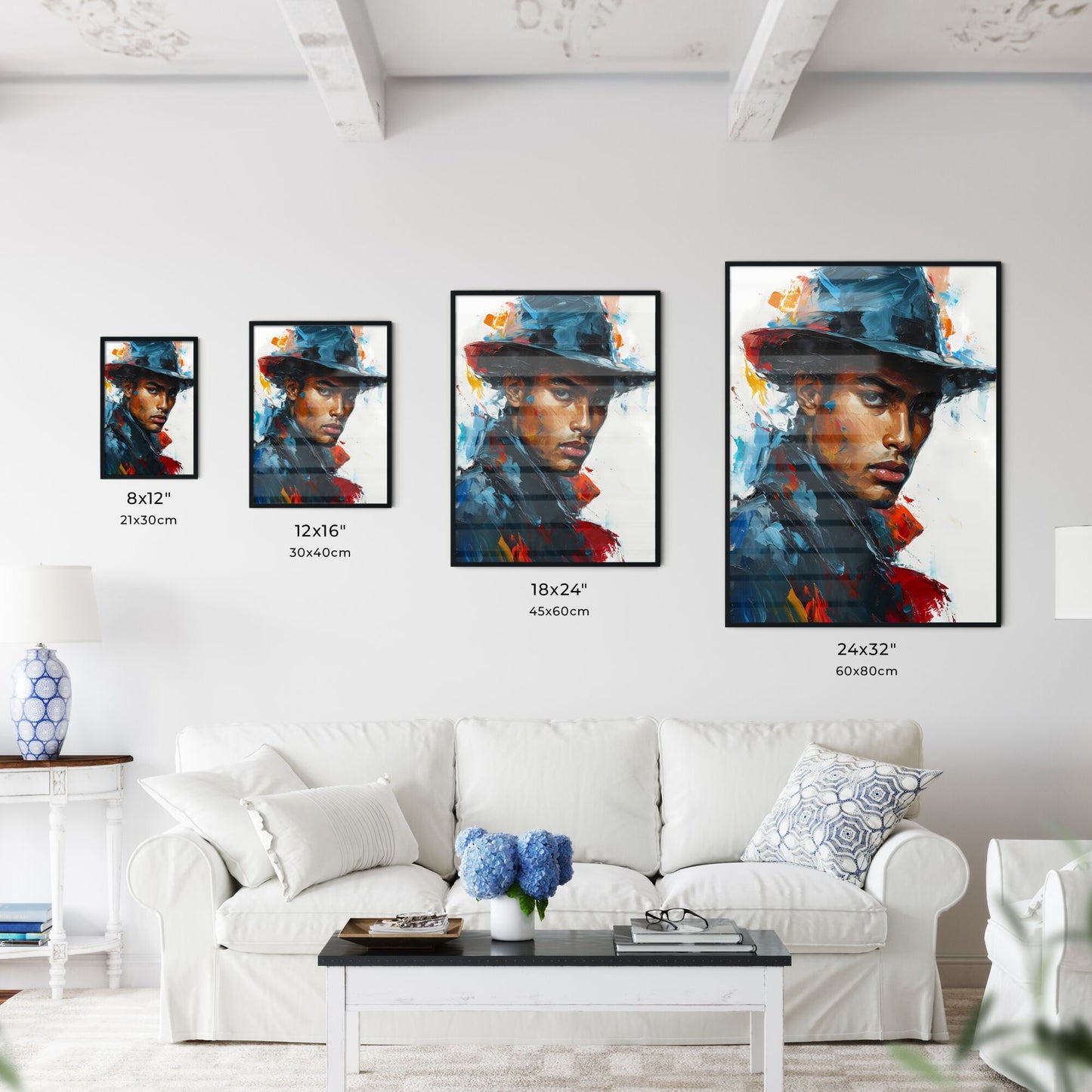 A Poster of Detective Alonzo Harris Portrait - A Painting Of A Man Wearing A Hat Default Title