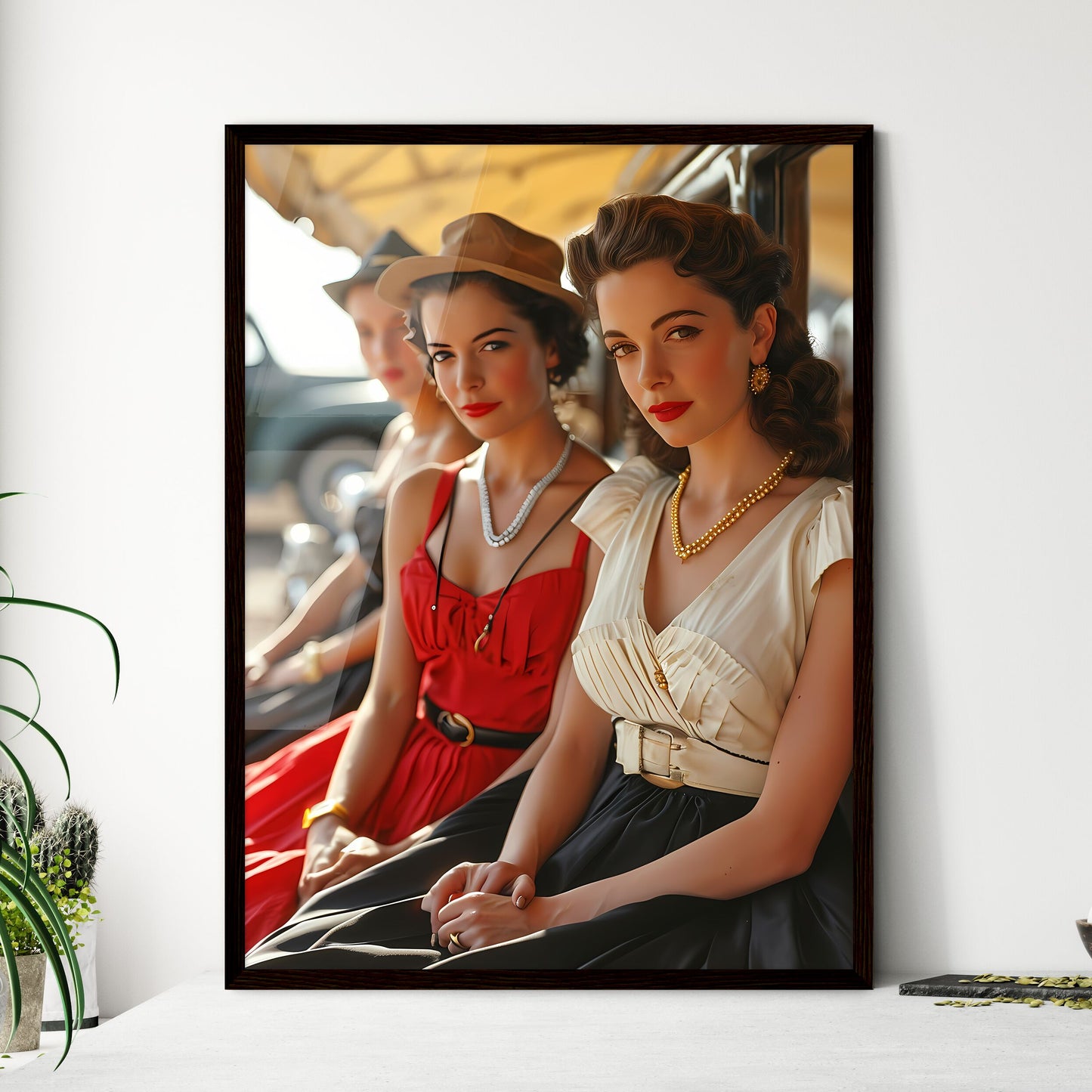 A Poster of vintage cut-out-and-keep fashion - Framed Art Print