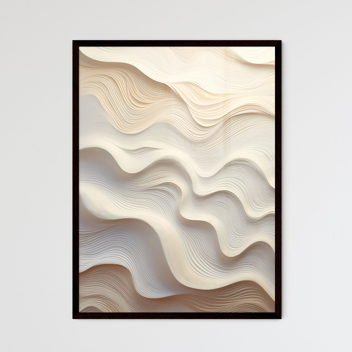 A Poster of handmade wall art - A White And  - Framed Art Print