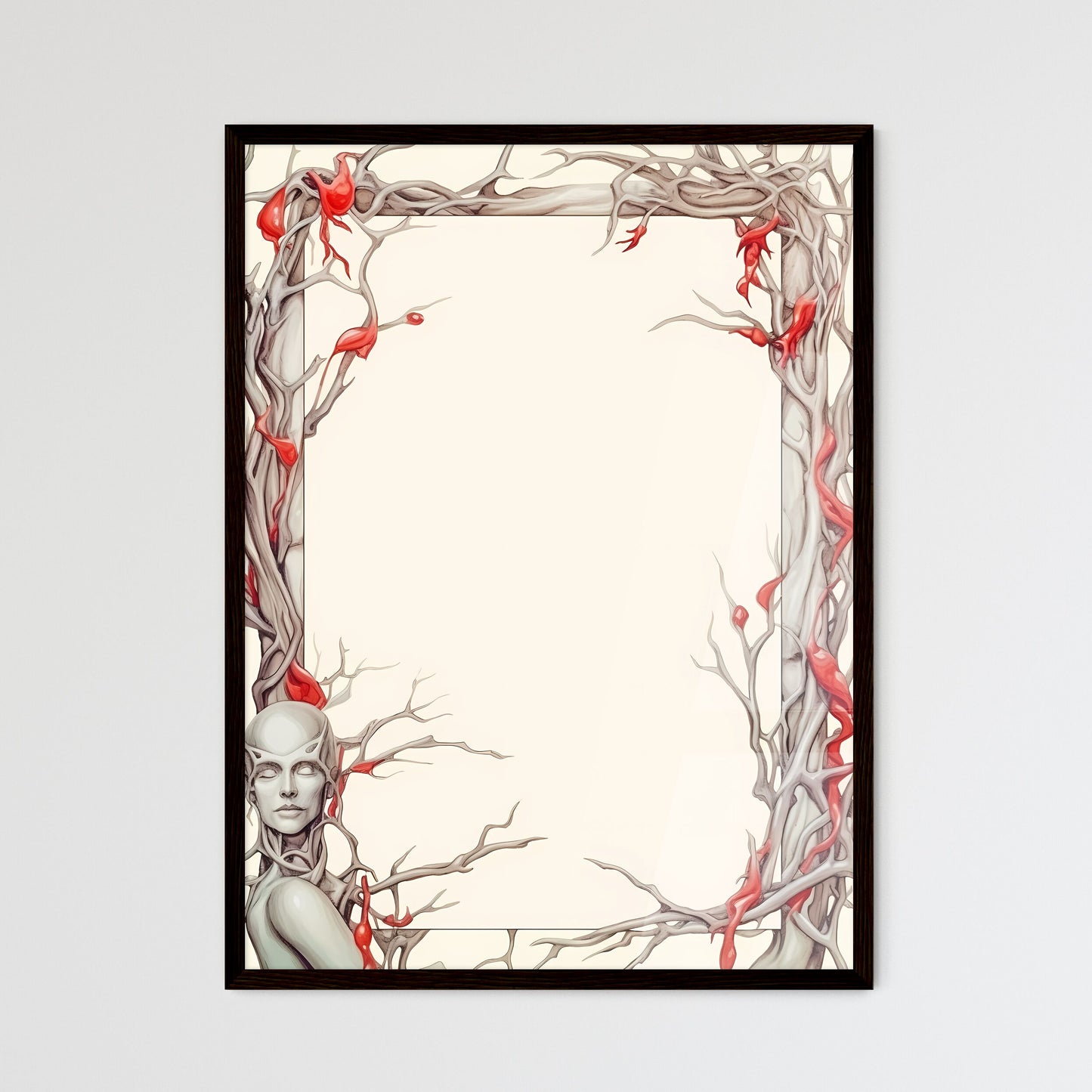 A Poster of Holiday Frame made from Christma - Framed Art Print