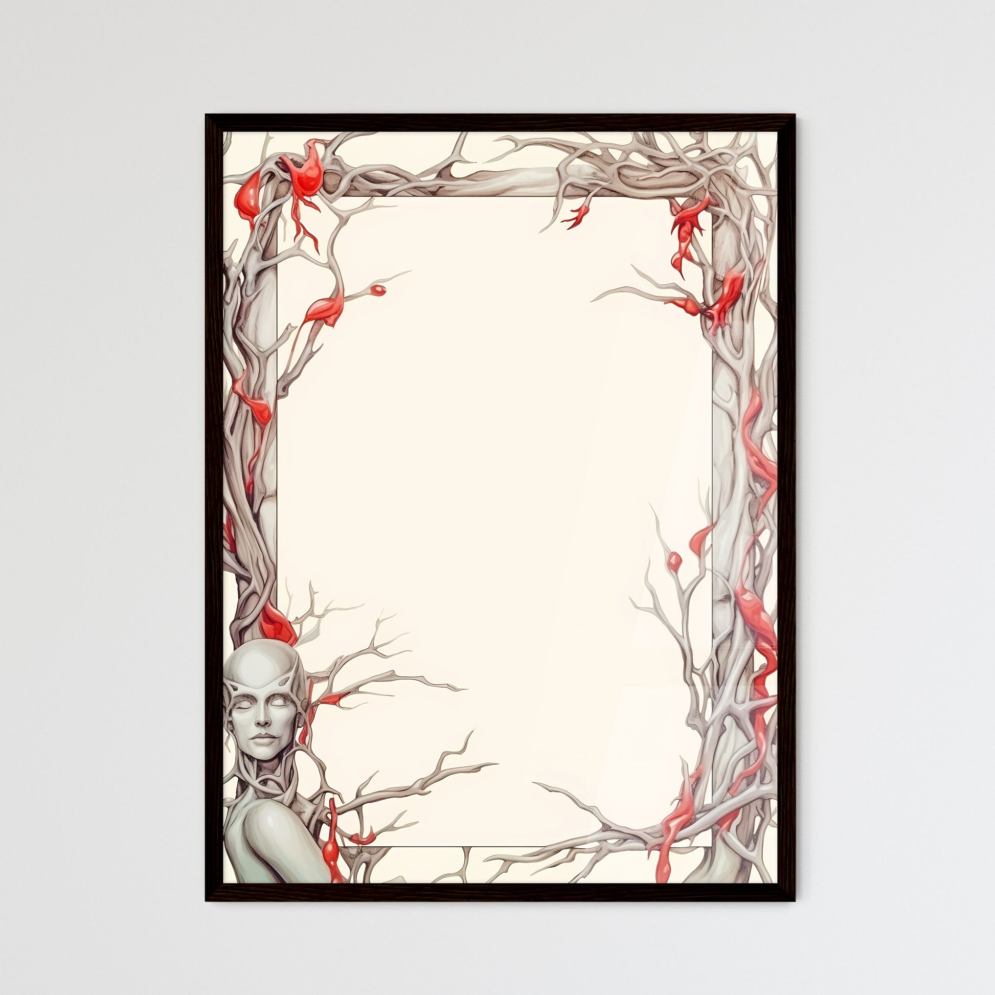 A Poster of Holiday Frame made from Christma - Framed Art Print