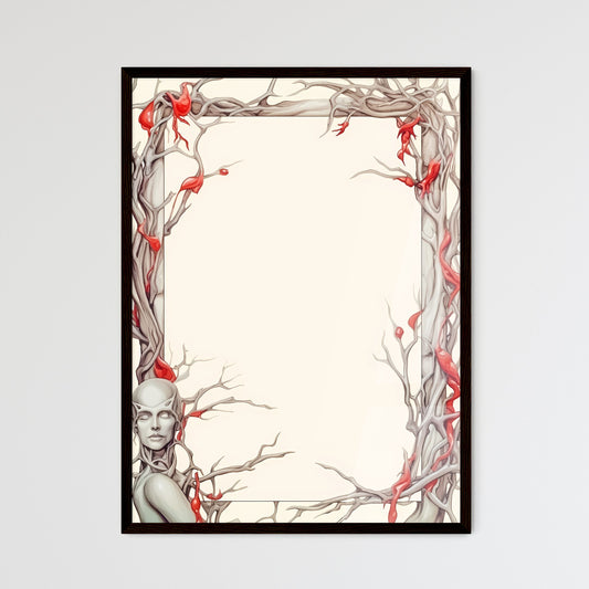 A Poster of Holiday Frame made from Christma - Framed Art Print