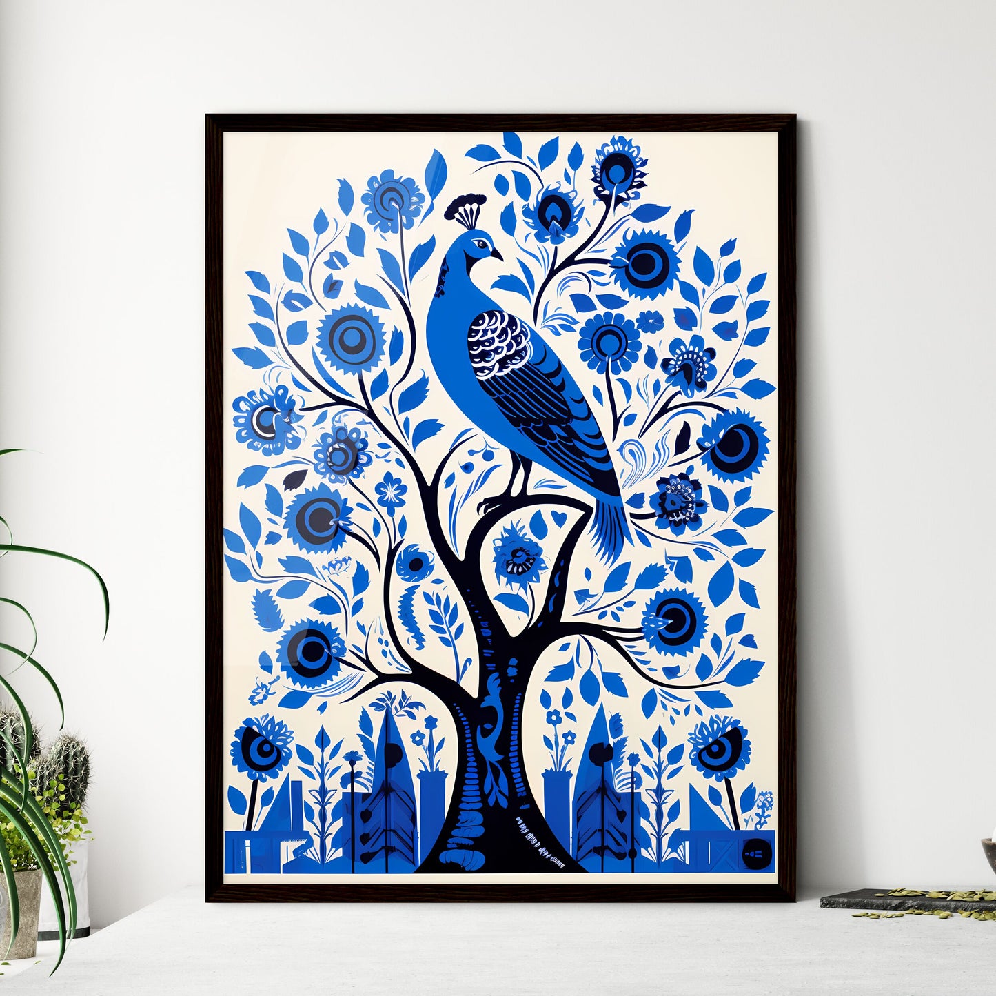 A Poster of electric blue Israel  Wall Art