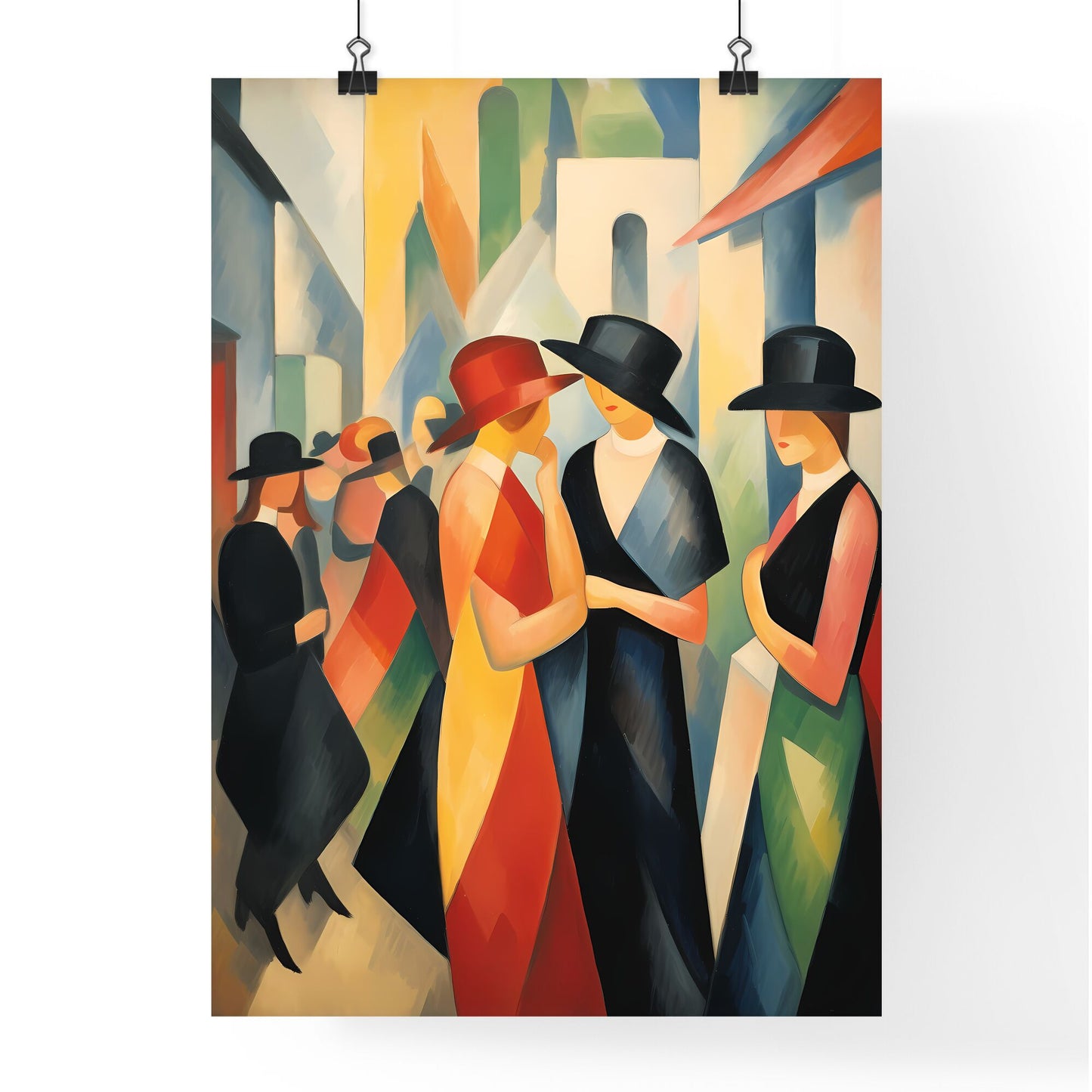 A Poster of if August Macke was a photographer - A Group Of Women Wearing Hats Default Title