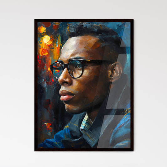 A Poster of Detective Alonzo Harris Portrait - A Man Wearing Glasses And Looking Away Default Title