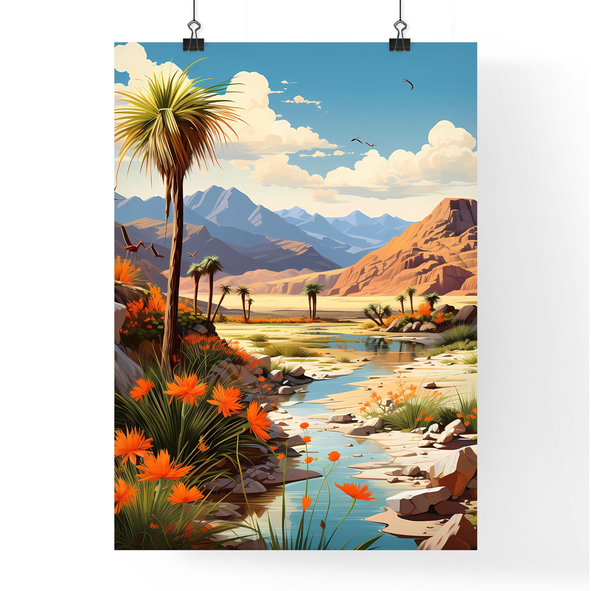 A Poster of Death Valley National park - A Landscape With Mountains And A River Default Title