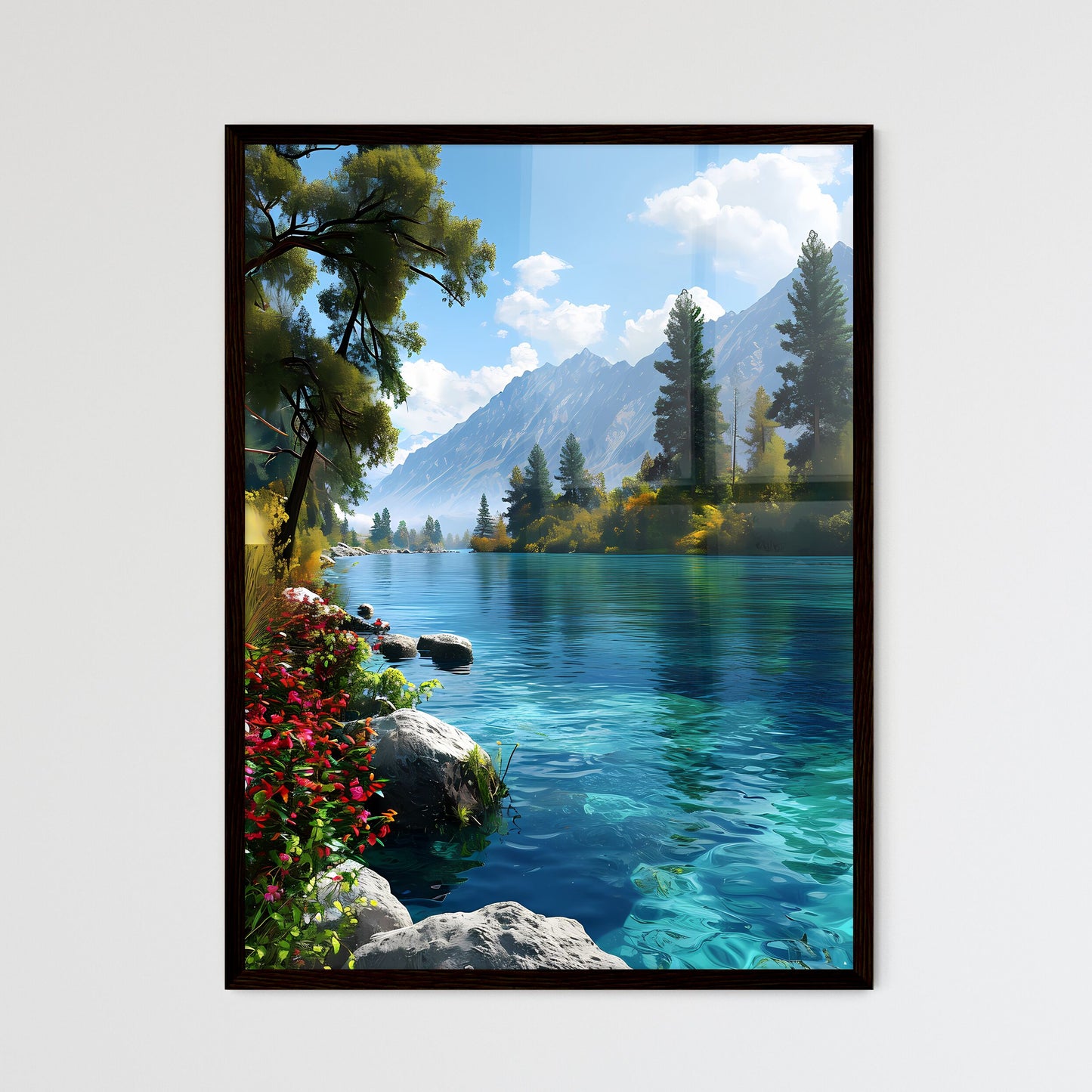 A Poster of Colorado Springs Art Sketch with - Framed Art Print