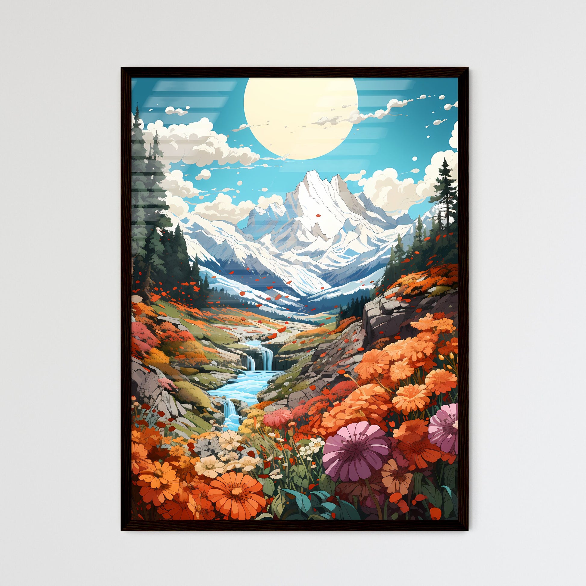 A Poster of Rocky Mountains Natinal Park - A - Framed Art Print