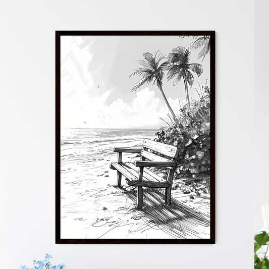 A Poster of coloring page for kids summer -  - Framed Art Print