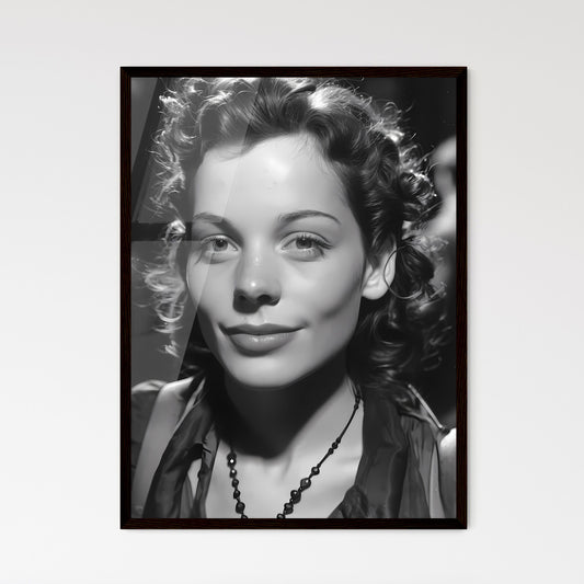 A Poster of beautiful lady homeowner in 1945 - A Woman With Curly Hair And A Necklace Default Title