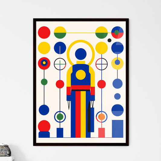 A Poster of minimalist mechanic art - A Colo - Framed Art Print
