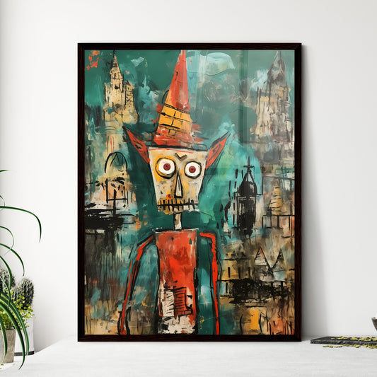 A Poster of Santas Elf - A Painting Of A Man With A Hat Default Title