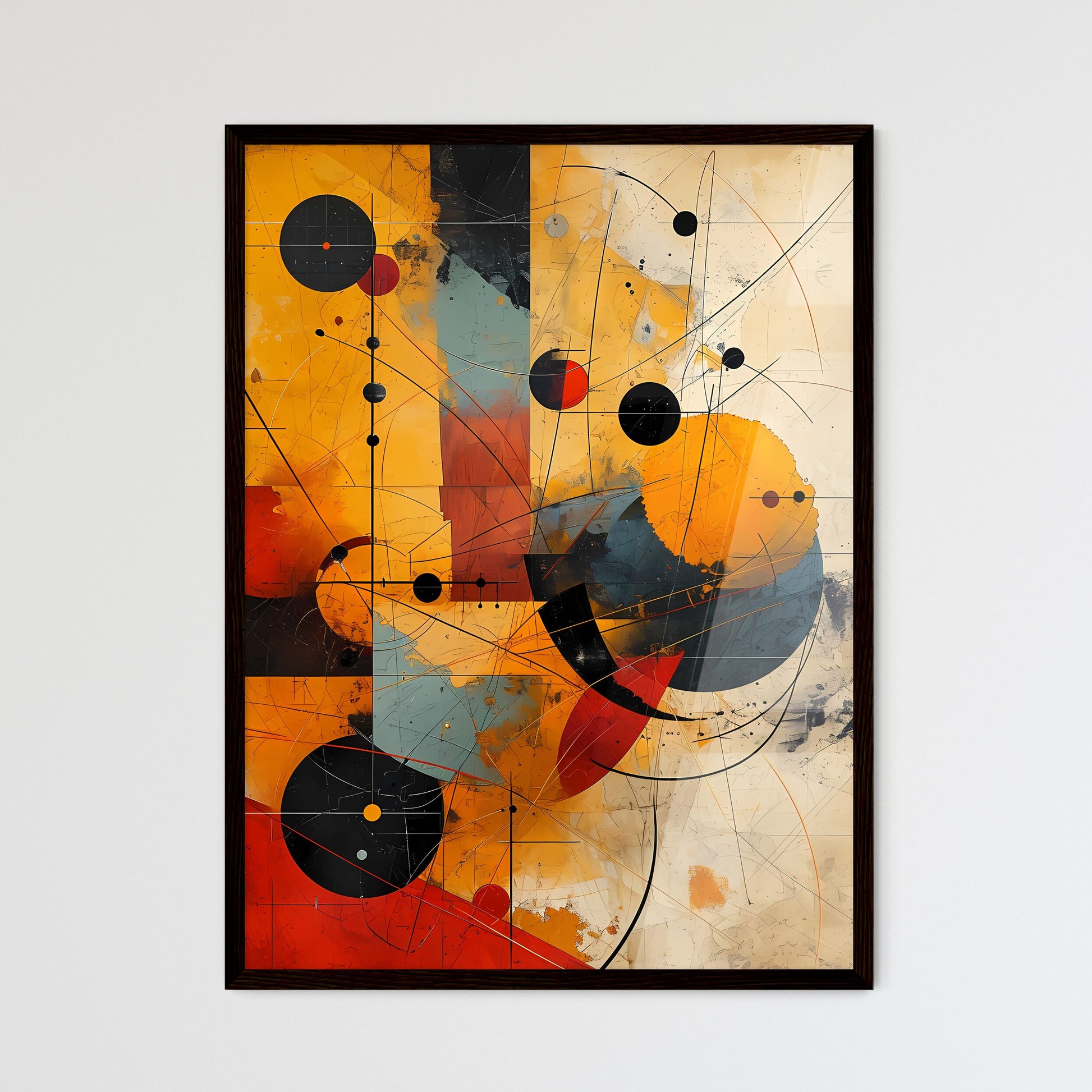 A Poster of A fusion of whimsical and retro  - Framed Art Print