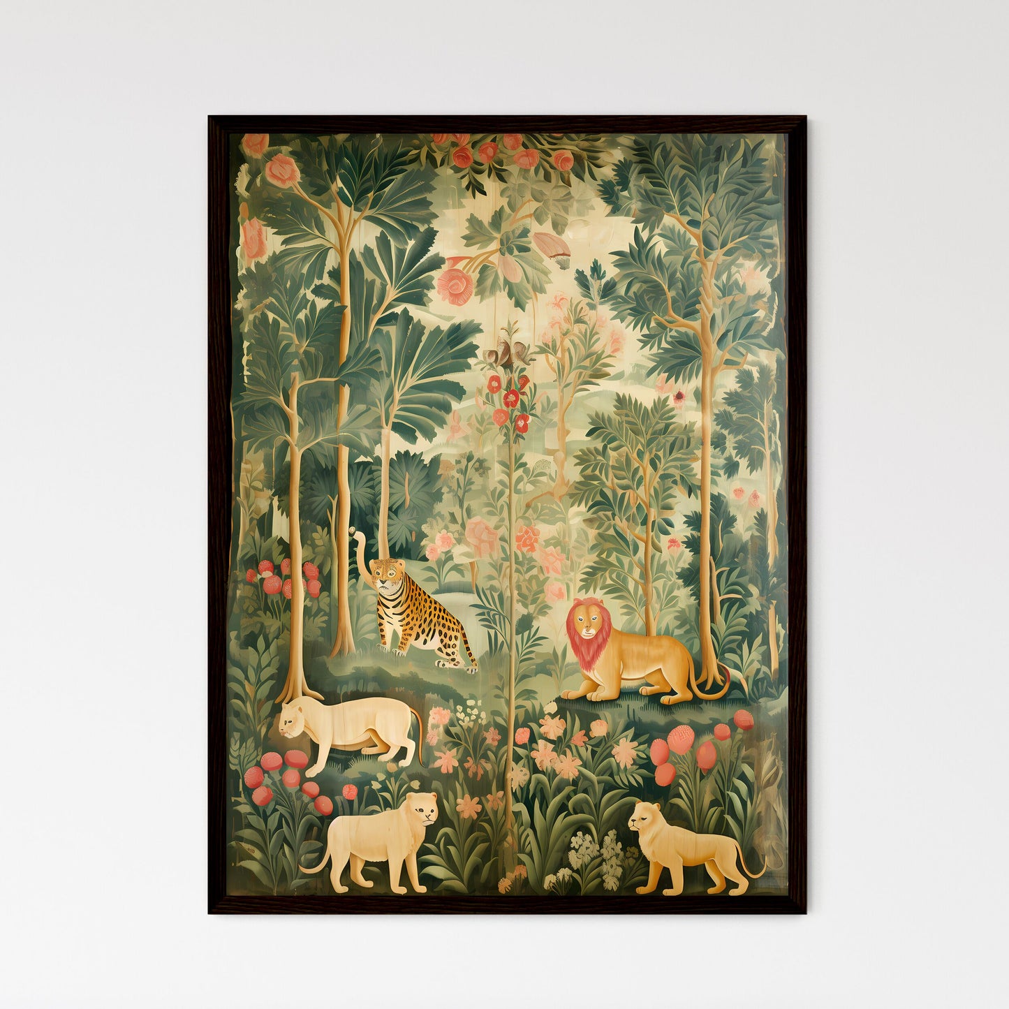 A Poster of lions owls and other animals  Wall Art