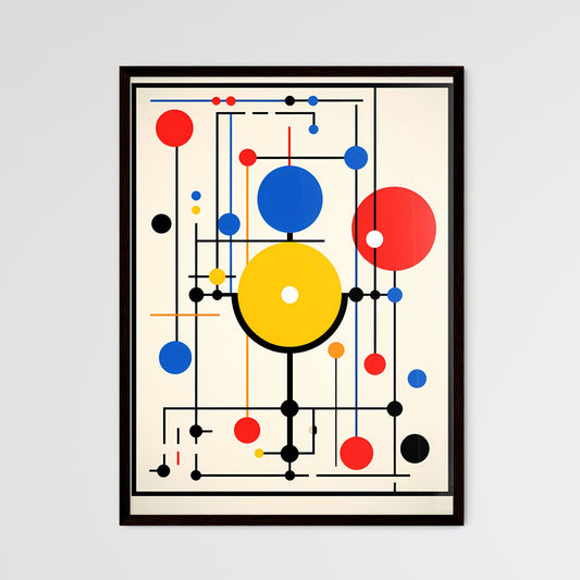 A Poster of minimalist mechanic art - A Colo - Framed Art Print