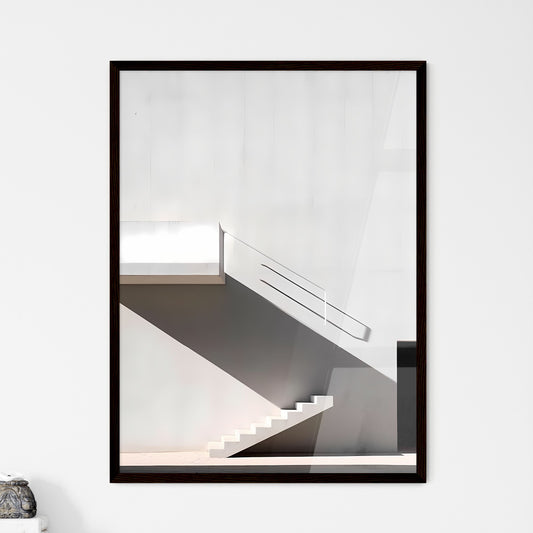 A Poster of diminished minimalism art - A Wh - Framed Art Print