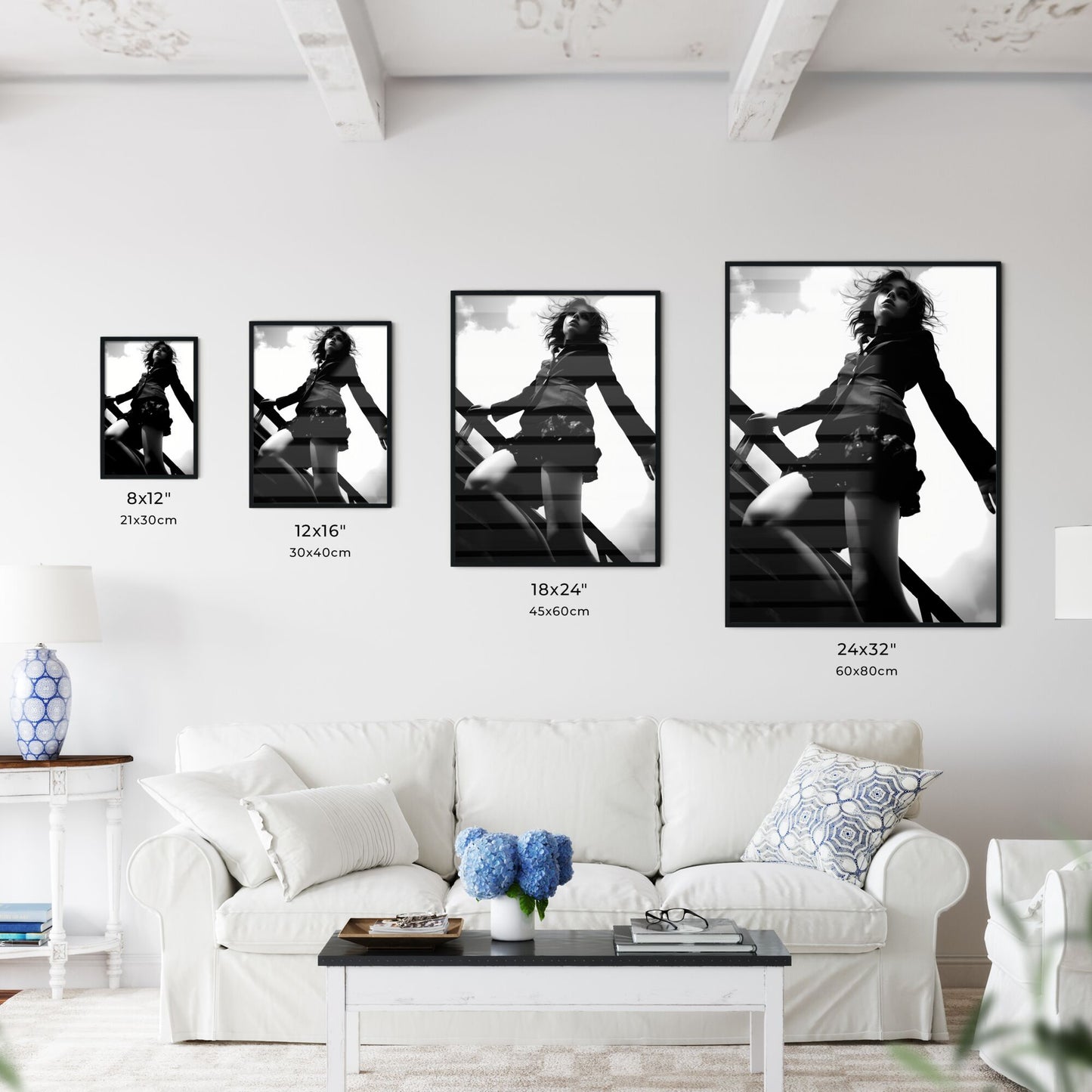 A Poster of girl model shooting low angle shot - A Woman Posing For A Picture Default Title