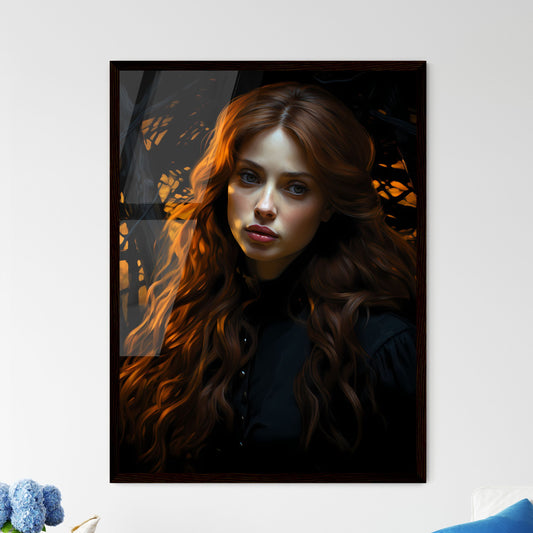 A Poster of a woman on horseback - A Woman W - Framed Art Print