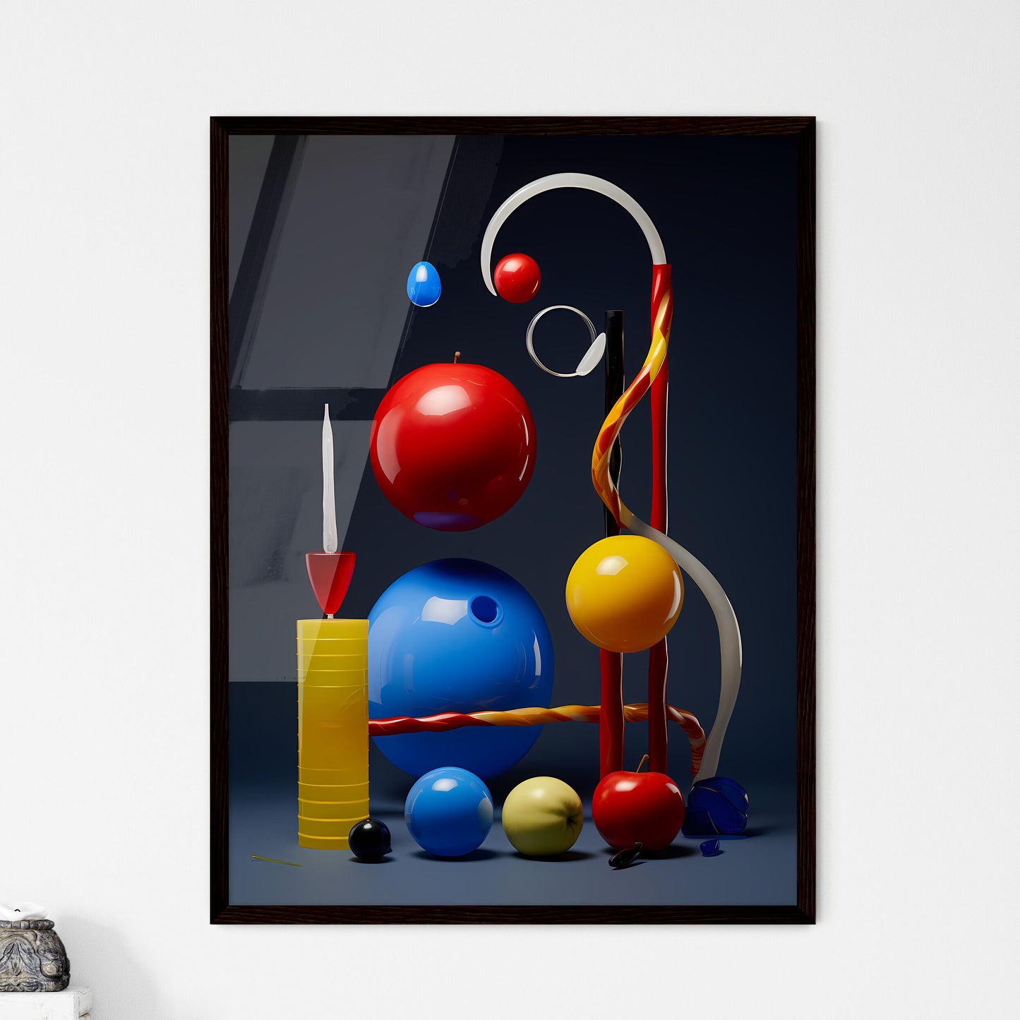 A Poster of A group of objects - A Group Of  - Framed Art Print