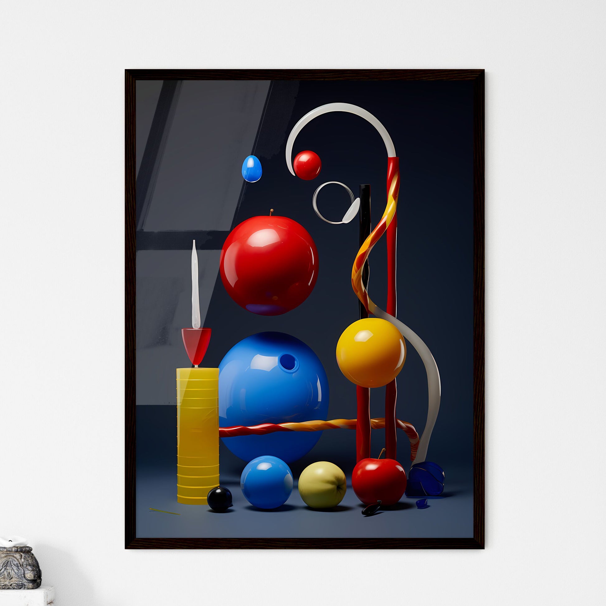 A Poster of A group of objects - A Group Of  - Framed Art Print