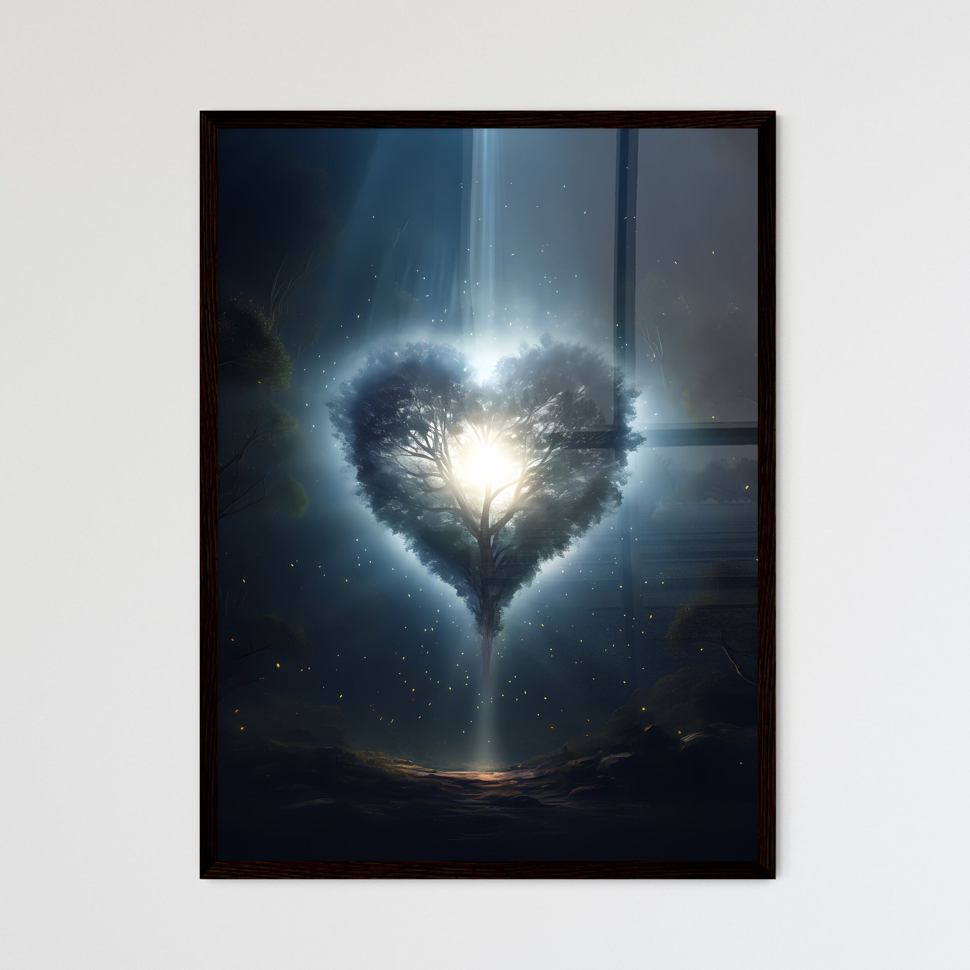 A Poster of Hope in the heart - A Tree In Th - Framed Art Print