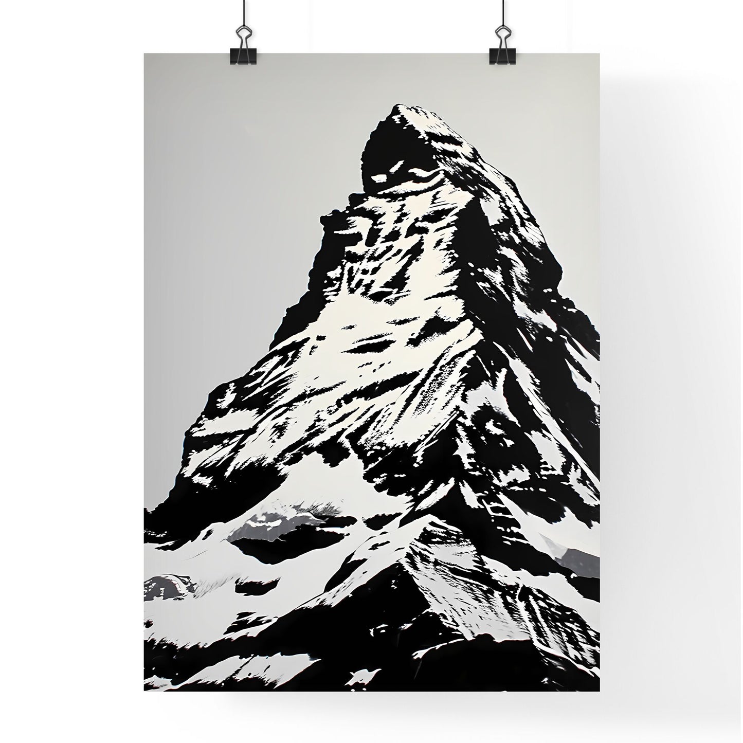 A Poster of Matterhorn - A Mountain With Snow On It Default Title