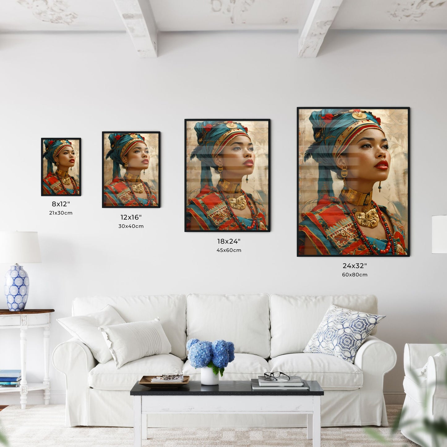 A Poster of beautiful woman - A Woman In A Turban And Jewelry Default Title