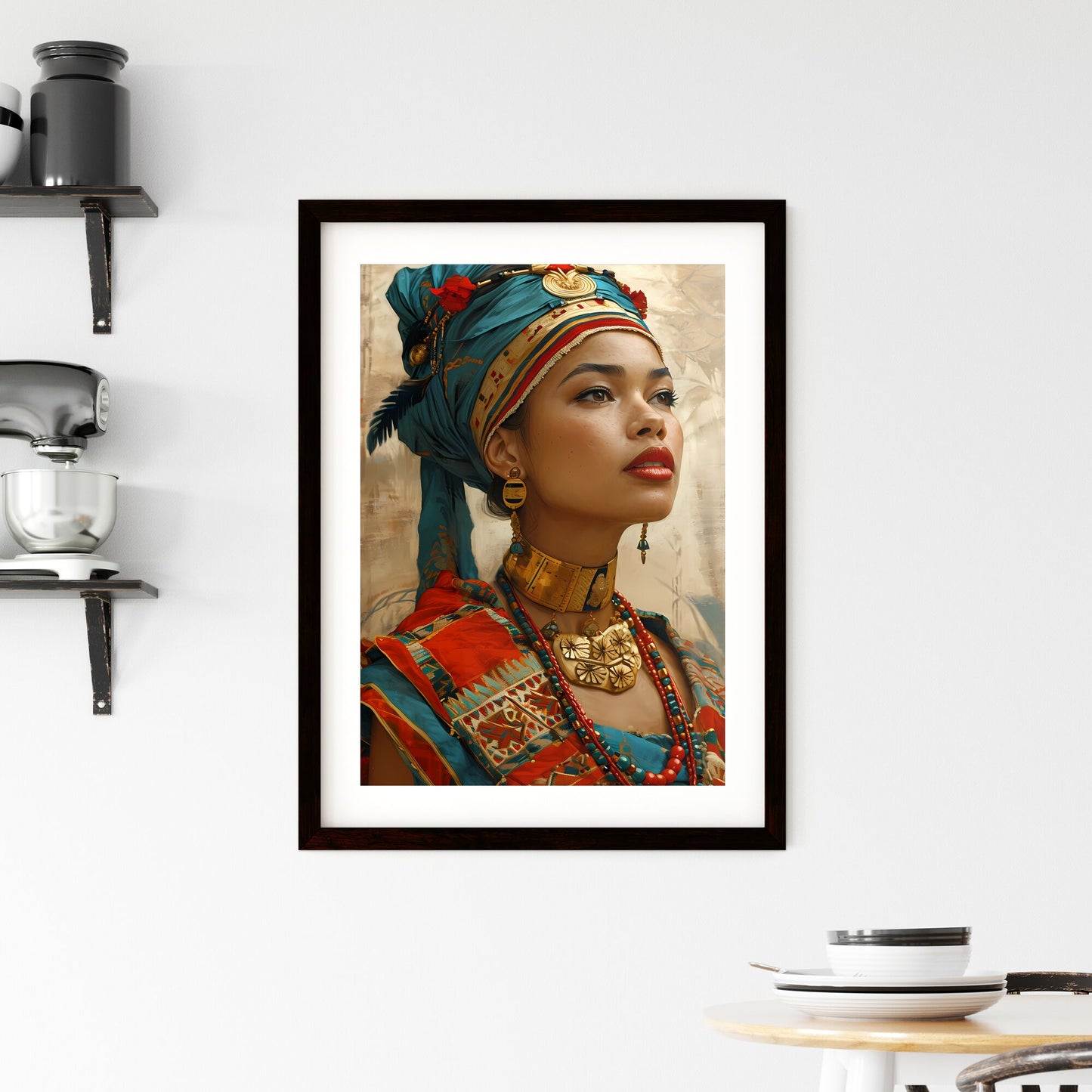 A Poster of beautiful woman - A Woman In A Turban And Jewelry Default Title