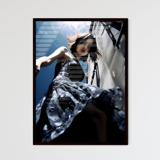 A Poster of A girl in a light dress - A Woma - Framed Art Print