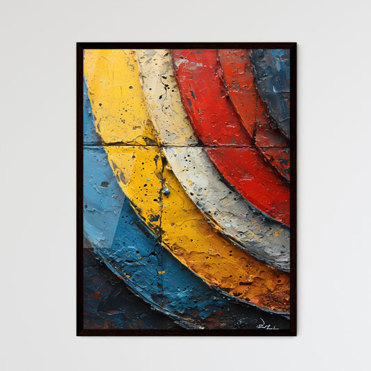 A Poster of abstract art of curved lines - A - Framed Art Print