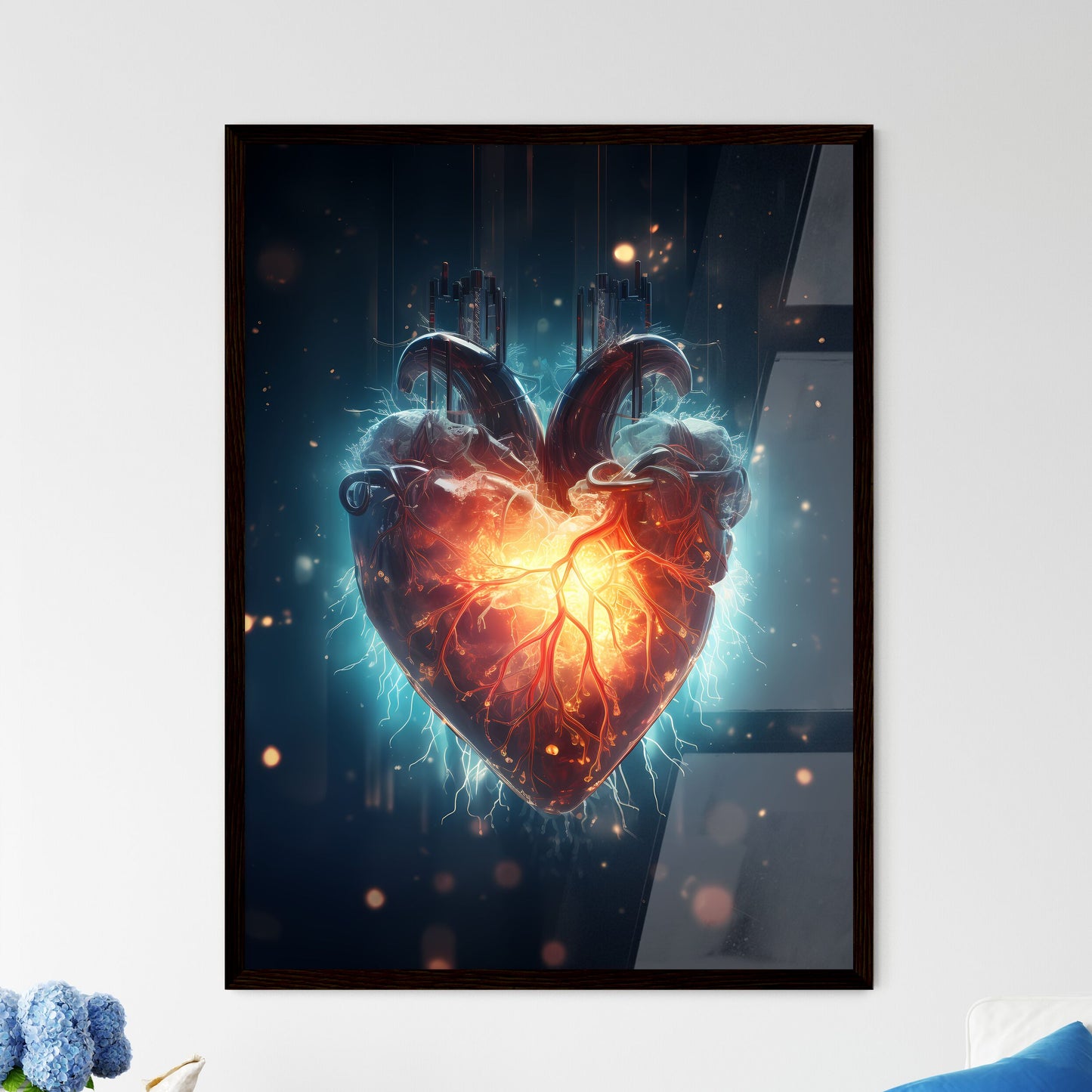 A Poster of Hope in the heart - A Heart With - Framed Art Print