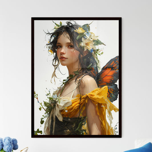 A Poster of graphic design art nouveau - A W - Framed Art Print