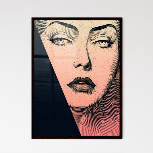 A Poster of gorgeous 4 color travel poster - A Drawing Of A Woman'S Face Default Title