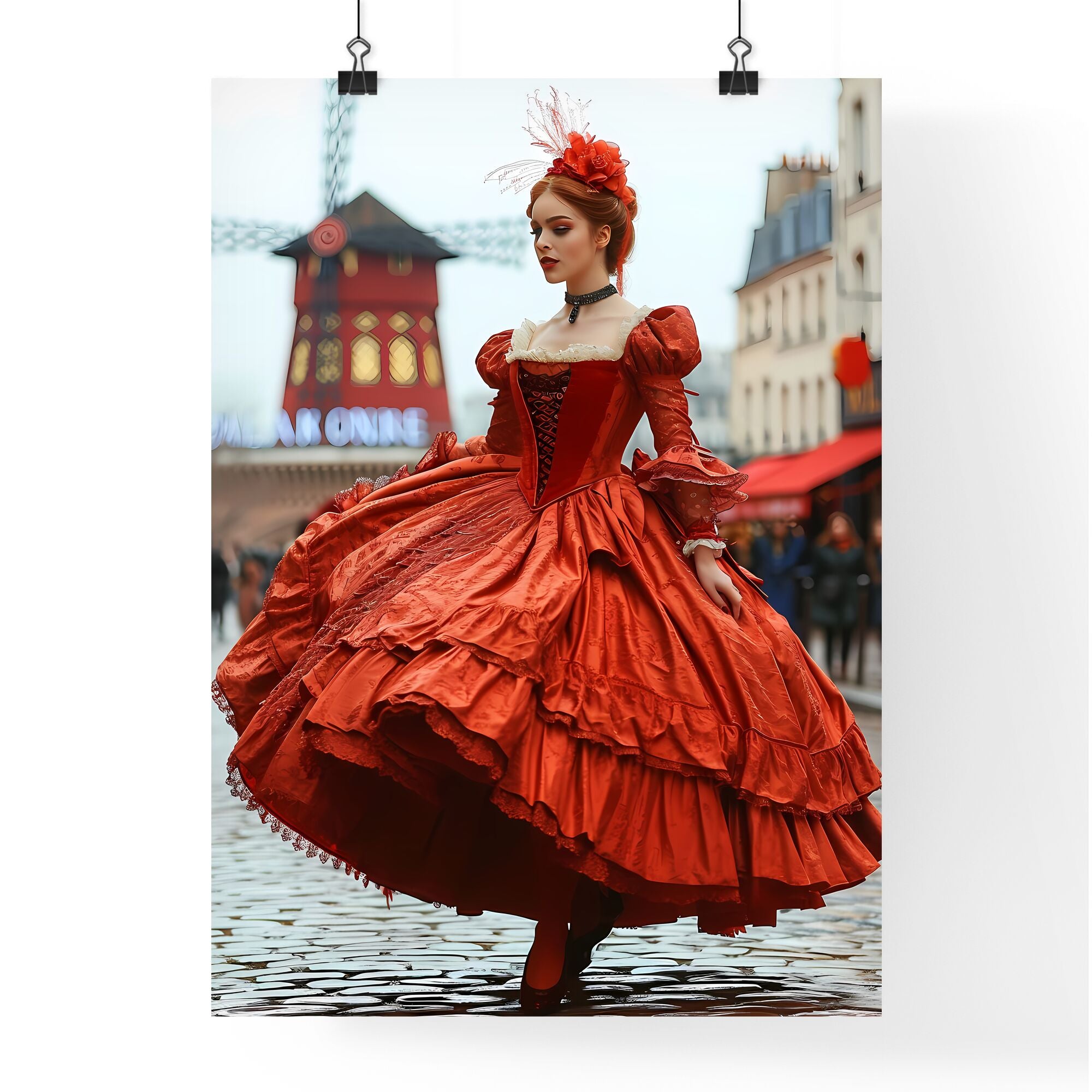 Red moulin rouge dress sales