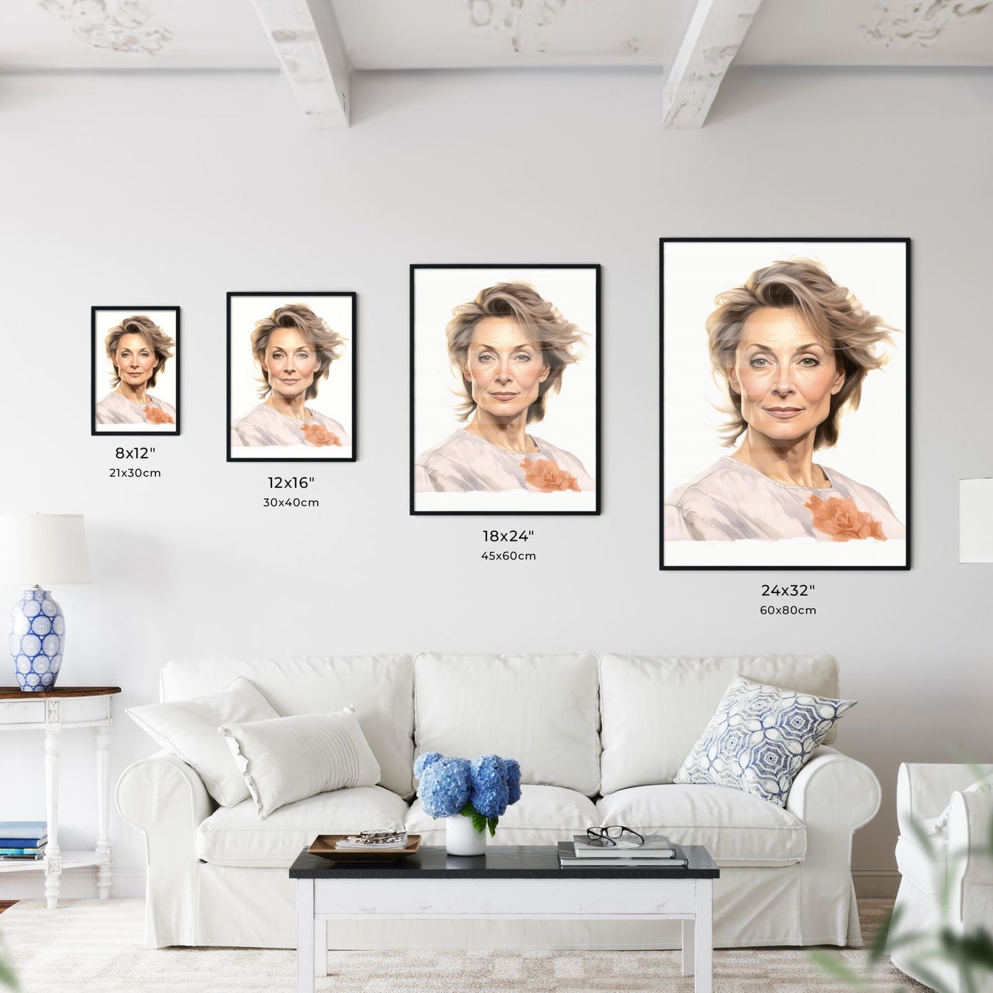 A Poster of beautiful mature woman 50 years old - A Woman With Blonde Hair Default Title