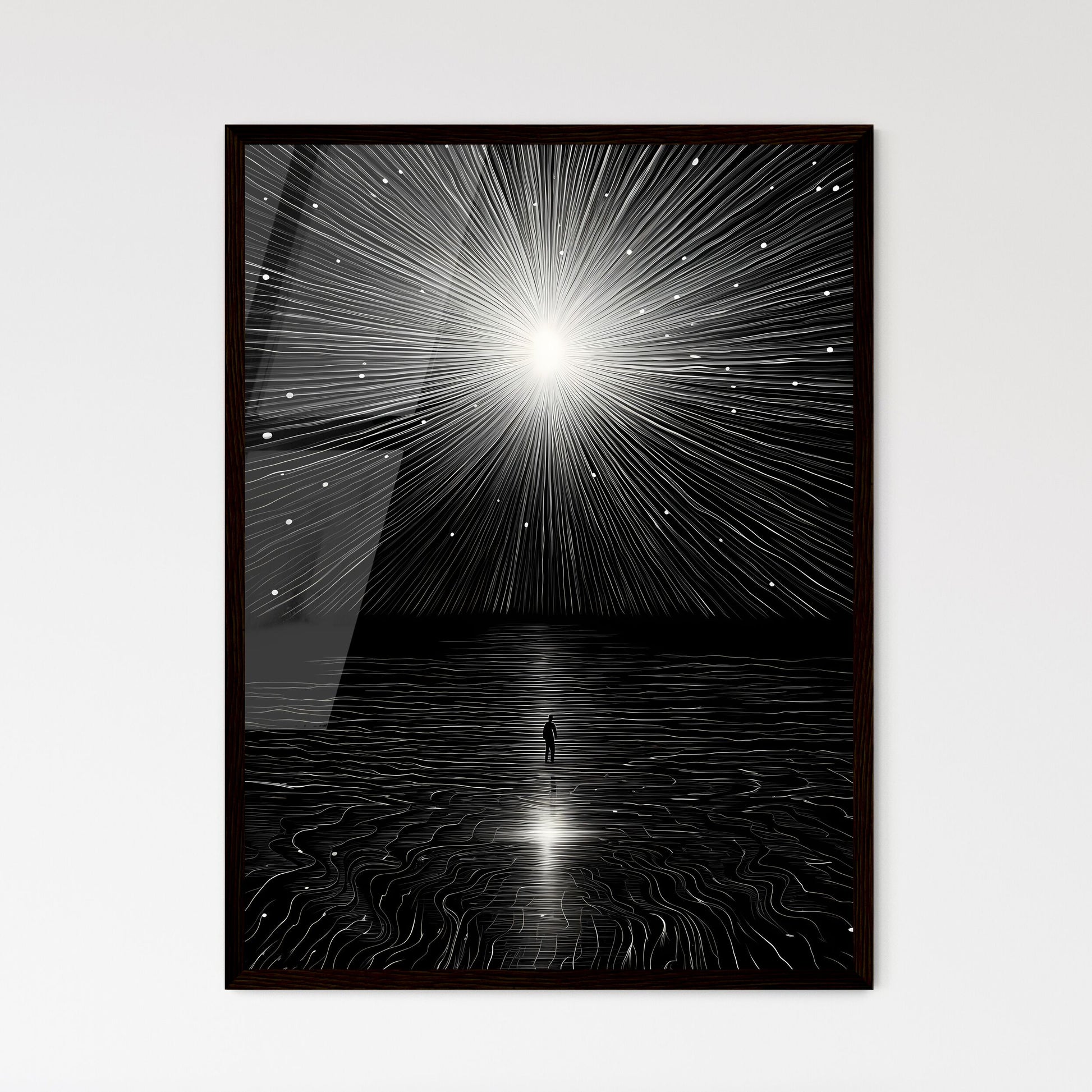A Poster of There was a particularly bright  - Framed Art Print
