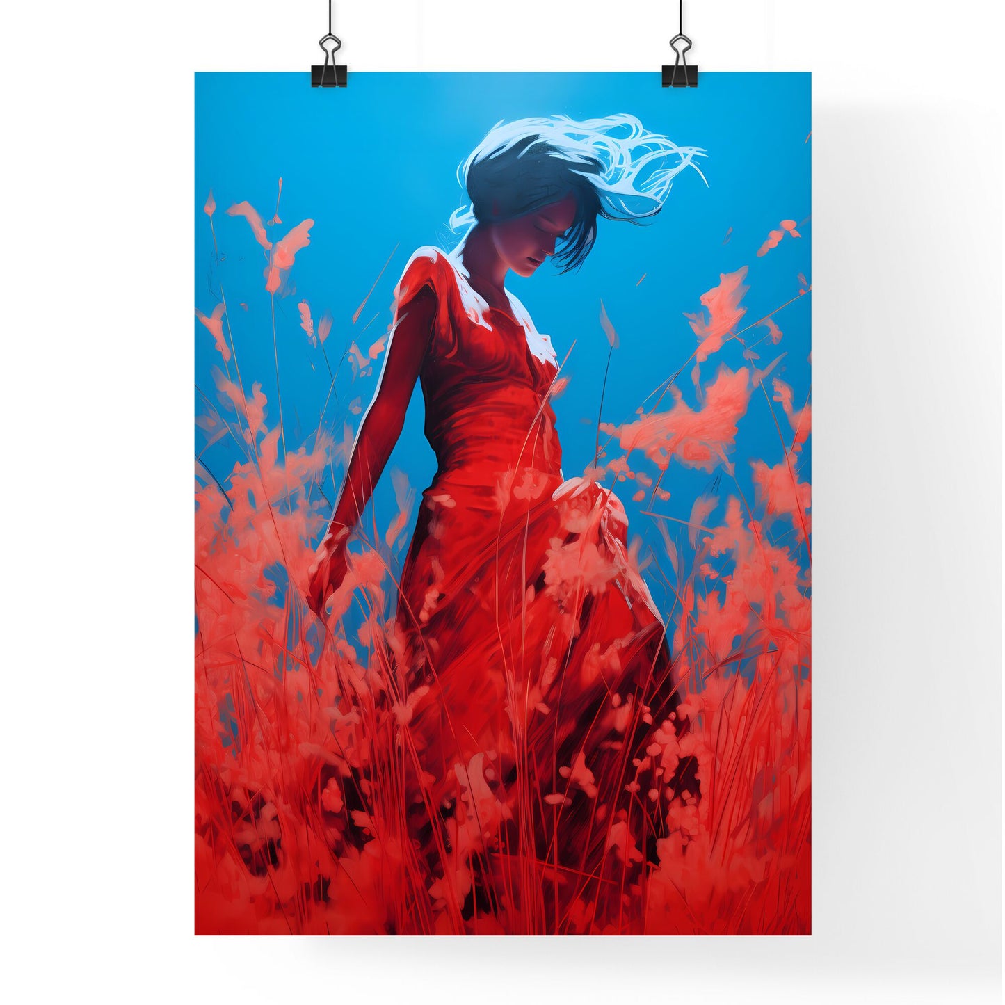 A Poster of inverted infrared - A Woman In A Red Dress Default Title