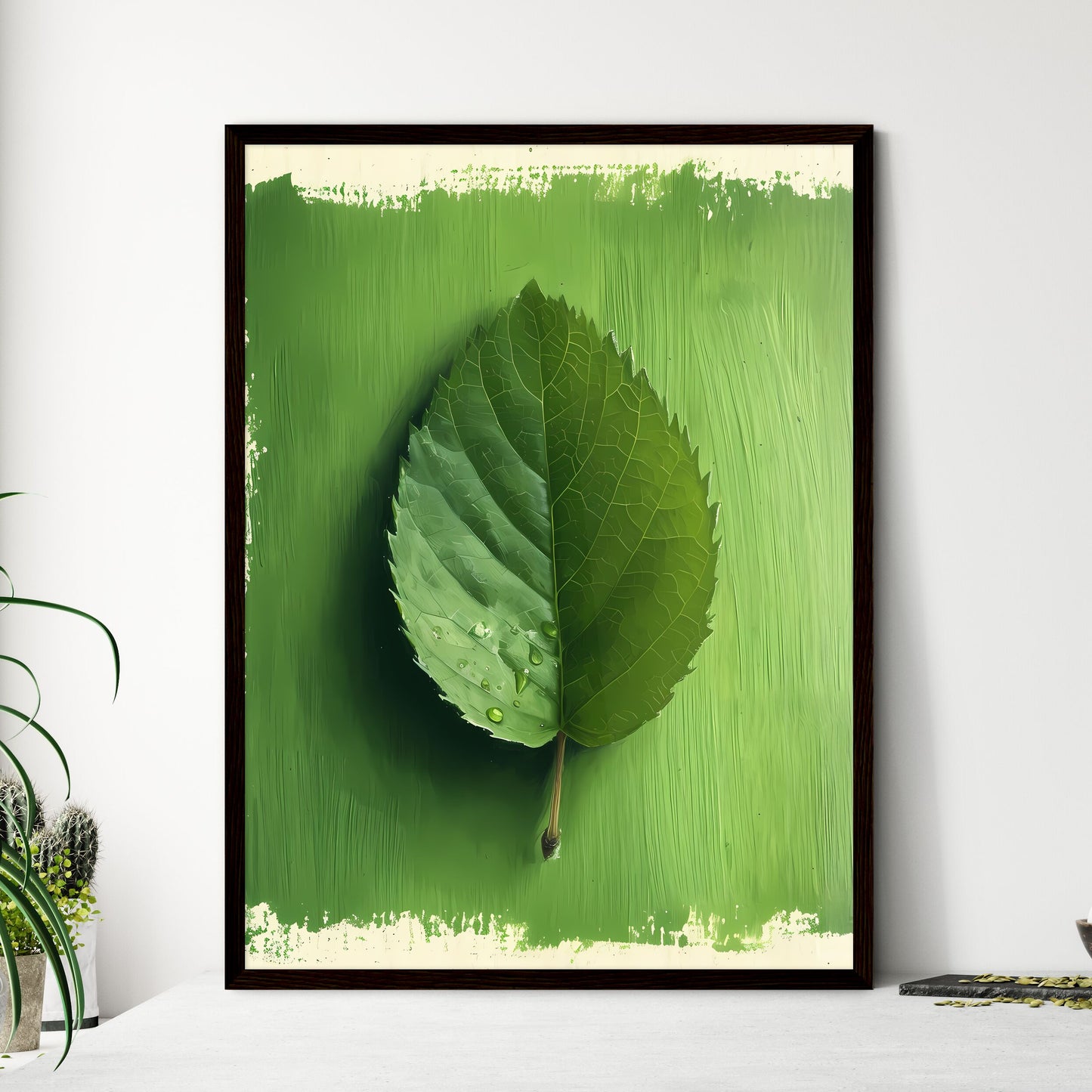 Amidst minimalist strokes lies an abstract l - Framed Art Print
