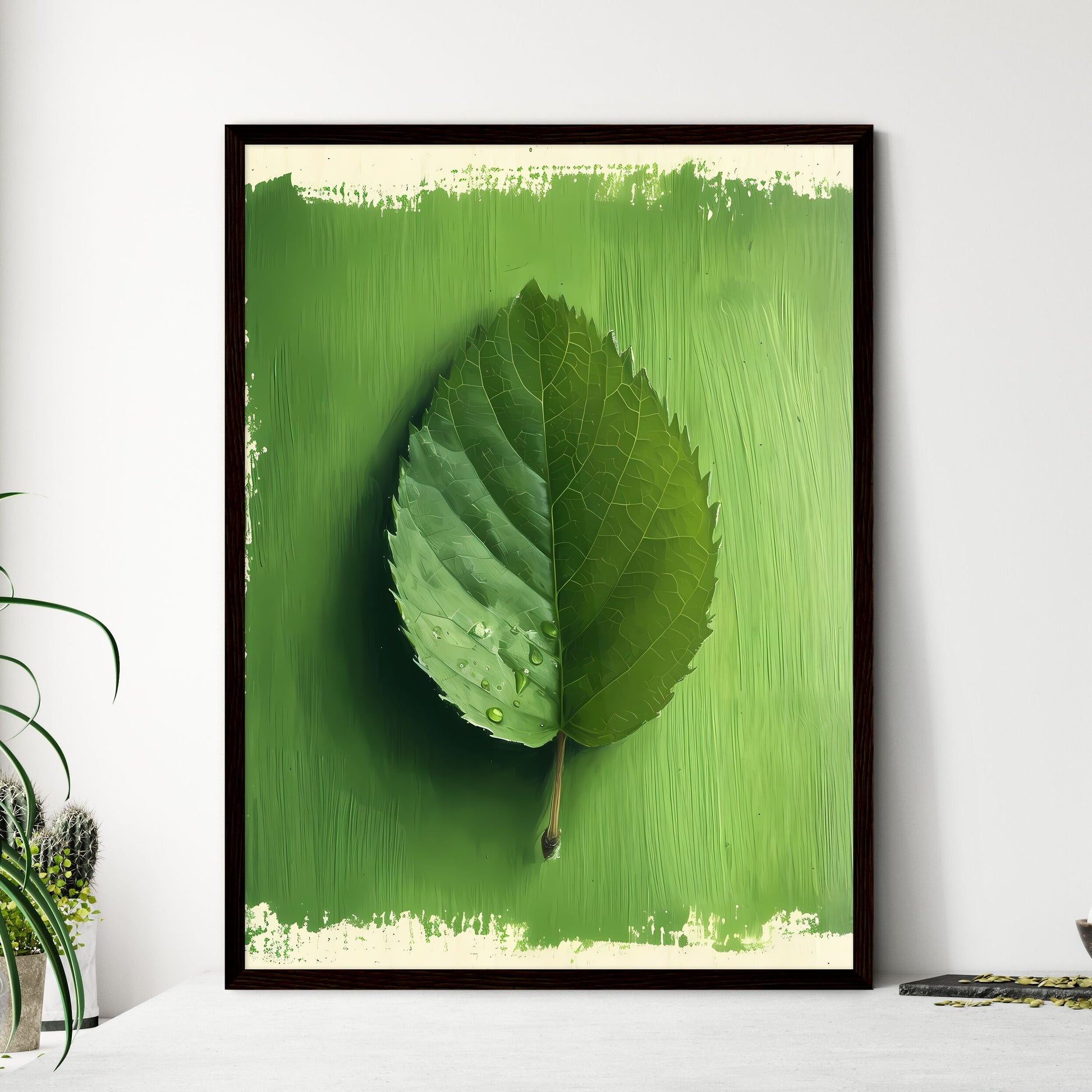 Amidst minimalist strokes lies an abstract l - Framed Art Print