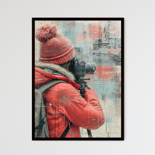 A trendy young person records - Art print of - Framed Art Print