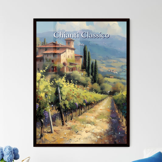 Chianti Classico, Italy - Art print of a house in a vineyard Default Title