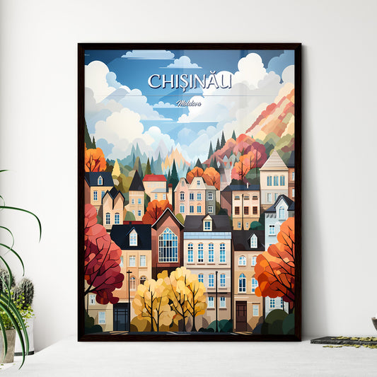 Chișinău, Moldova - Art print of a colorful landscape of a town Default Title