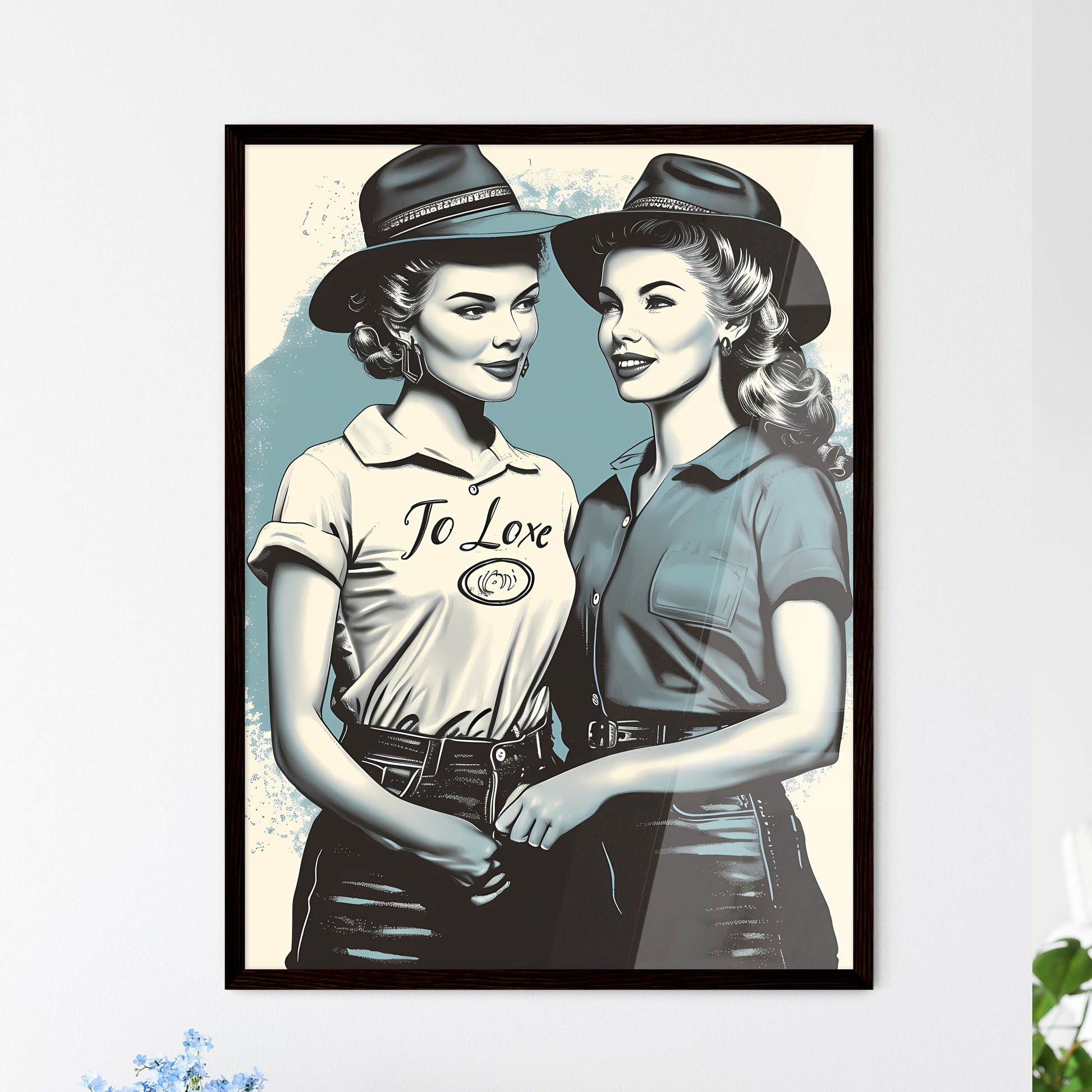 LGBT couple Born To Love - Art print of two  - Framed Art Print