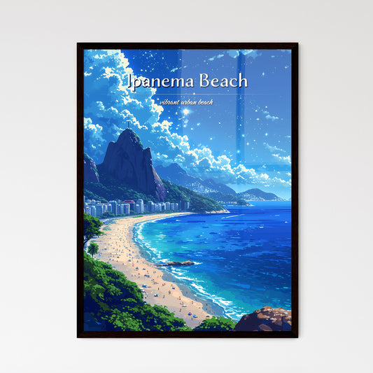 Ipanema Beach - Art print of a beach with buildings and mountains in the background Default Title
