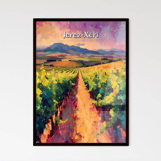 Jerez-Xérí, Spain - Art print of a painting of a vineyard Default Title